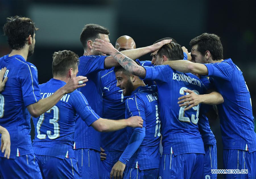 Italy draws Spain 1-1 at friendly soccer match(7