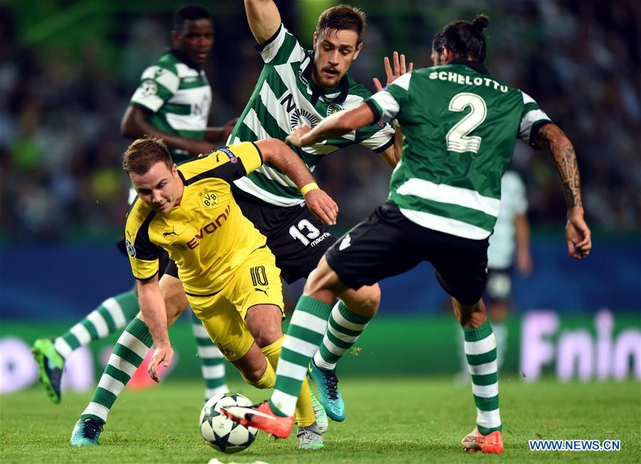 Dortmund edges Sporting 2-1 during UEFA Champions League (SP)PORTUGAL-LISBON-FOOTBALL-UEFA CHAMPIONS LEAGUE