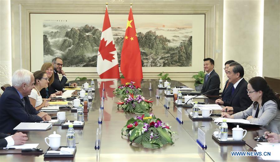 2nd China-Canada Foreign Ministers Dialogue opens in Beijing CHINA-BEIJING-WANG YI-CANADA-MEETING(CN)