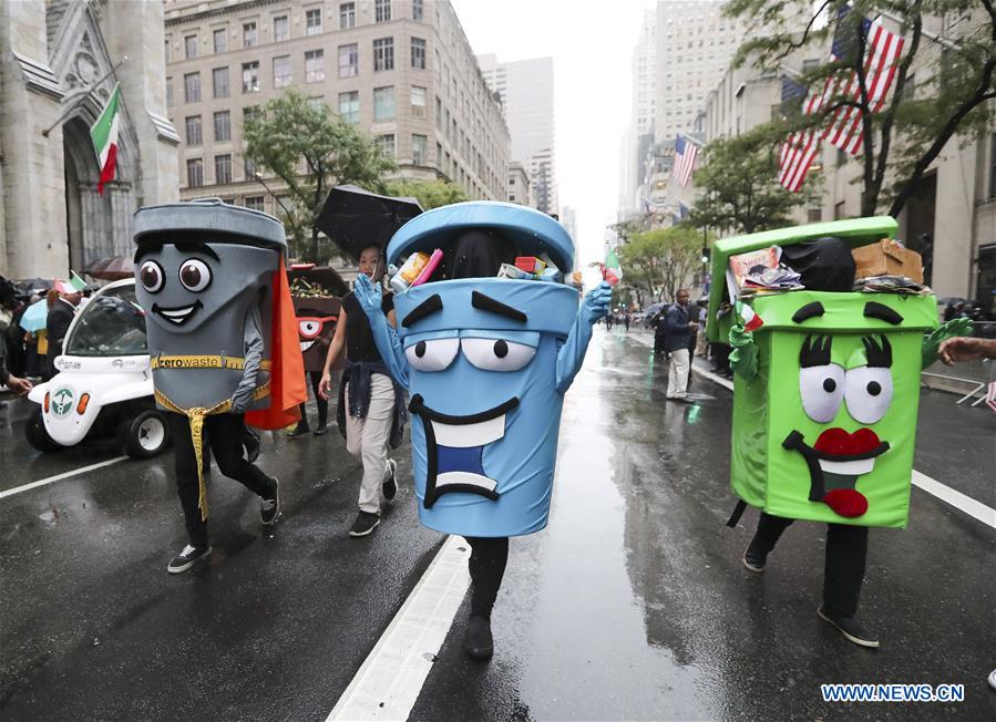 Thousands of people attend Columbus Day parade in New York U.S.-NEW YORK-COLUMBUS DAY-PARADE