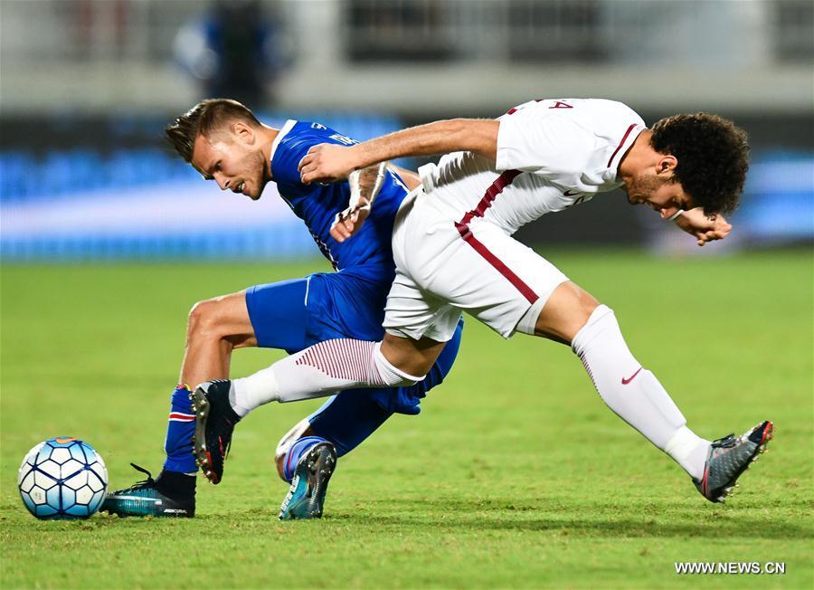 Qatar draws with Iceland 1-1 in friendly match (SP)QATAR-DOHA-SOCCER-FRIENDLY MATCH-QATAR VS ICELAND