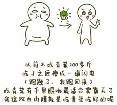 吃青菜体网络走红呆萌<em>漫画</em>劝说多吃青菜防雾霾