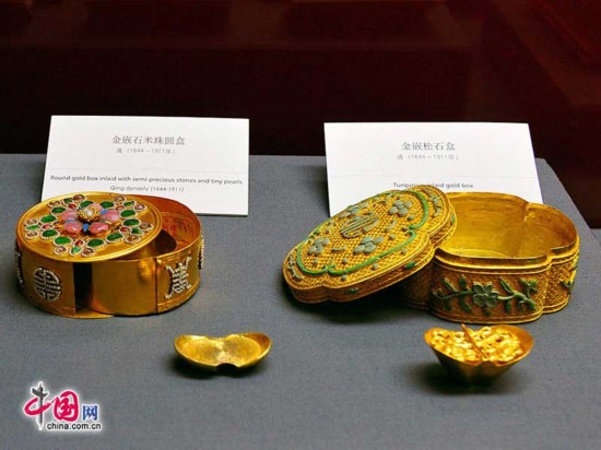 清代皇帝后妃御用金器图片