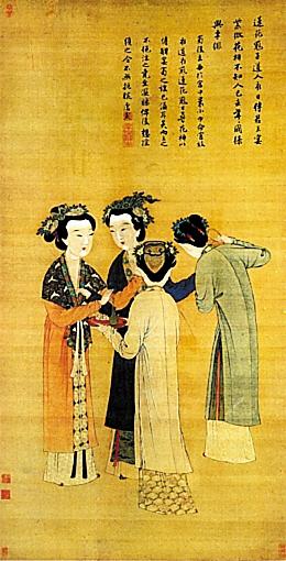 对下层女性惺惺相惜 仕女画多取材青楼宫<em>妓</em>(1