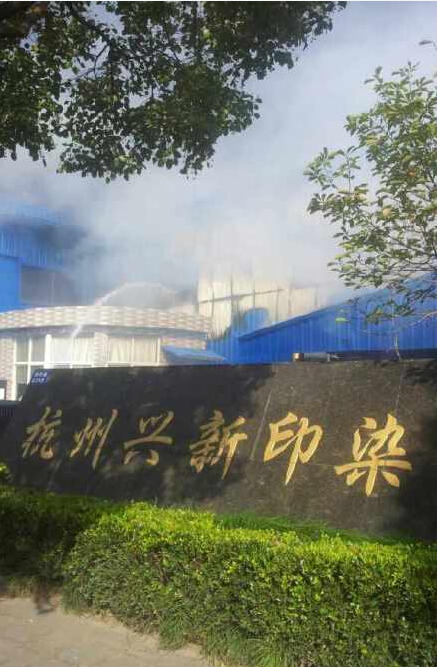 杭州余杭一印染厂发生火灾 厂房大面积起火（组图）