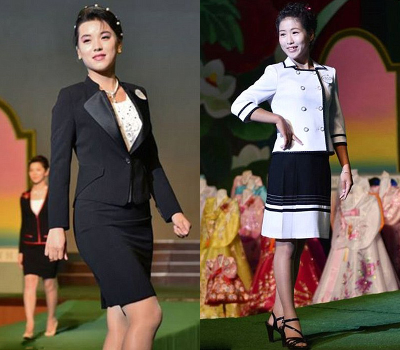 揭秘<em>朝鲜</em>时装秀 <em>美女模特</em>引领朝流时尚(1)_法