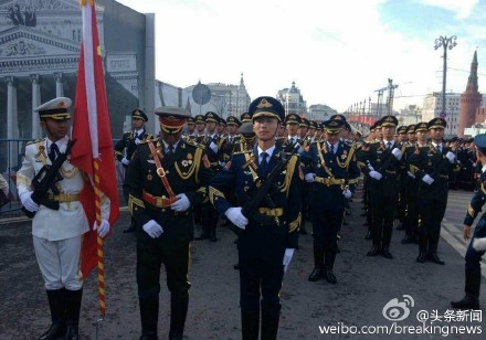 红场阅兵中国排队尾内含深意 尽显中国仪仗队