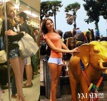 地铁歪头美女走红惊为天人 洋<em>妹子</em>好身材一览