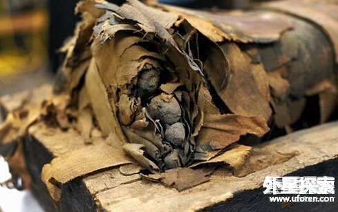 千年古埃及石棺亮相 木乃伊脚趾外露(1)