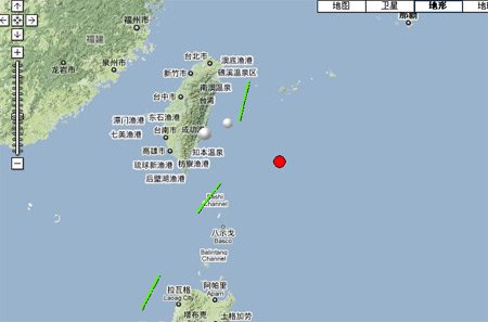 台湾台东外海发生6.6级地震 全台有震感