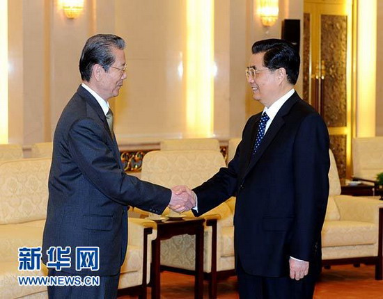 胡锦涛会见朝鲜劳动党高级代表团 _ _光明网