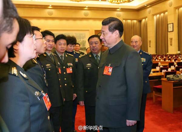 习近平谈强军目标 李克强政府工作报告六提决不