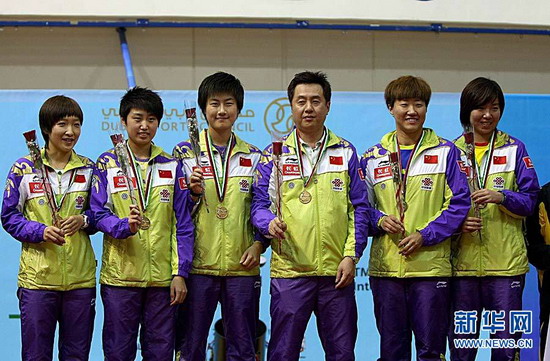 世界杯乒乓球团体赛中国男女队双双夺冠