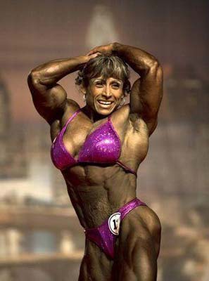 图说令人瞠目结舌的<em>肌肉女肌肉</em>型胸部汗颜摄影