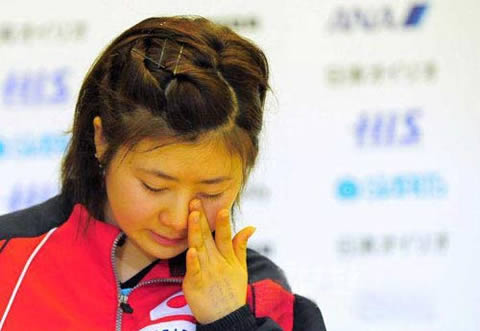 组图:盘点福原爱落泪瞬间 梨花带雨惹球迷怜惜