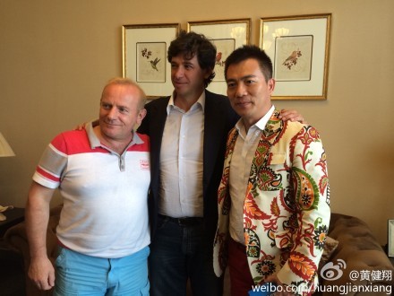 黄健翔与前意大利国脚阿尔贝蒂尼同台(2)