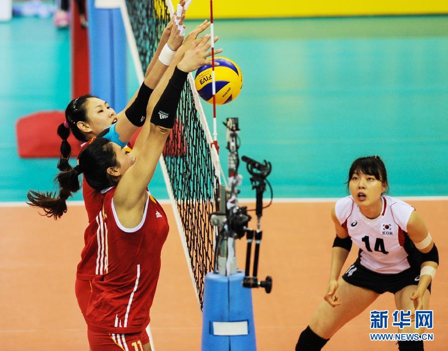 巾帼创佳绩 中国横扫韩国夺得女排亚洲杯冠军