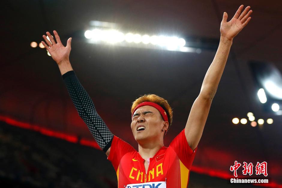 北京田径世锦赛男子跳远决赛 王嘉男摘铜创历