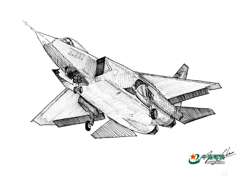 hand-drawn jet fighters fly on paper