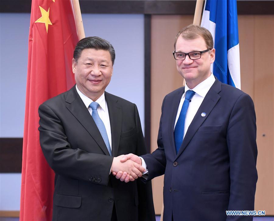 Chinese president meets Finnish PM on bilateral cooperation