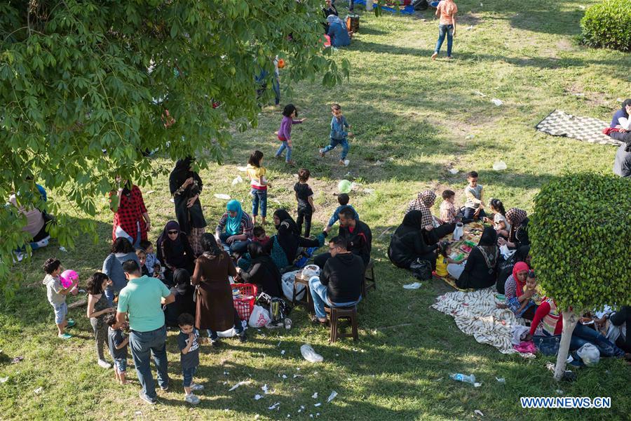 traditional egyptian festival "sham el-nessim" marked in cairo