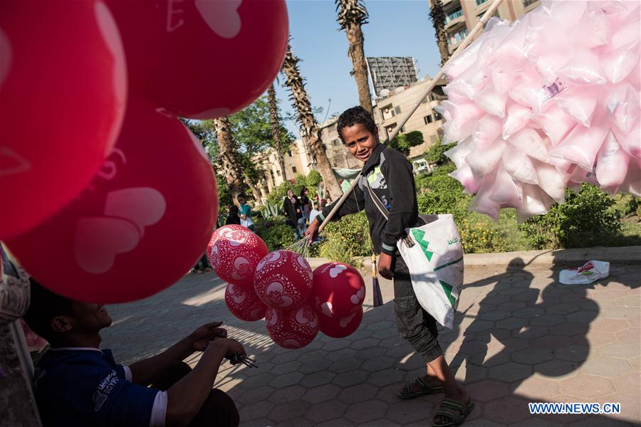 traditional egyptian festival "sham el-nessim" marked in cairo