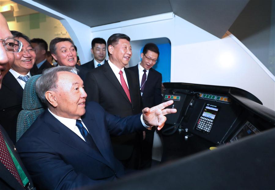 Xi visits Chinese pavilion at Astana Expo, eyes better cross-border transportation