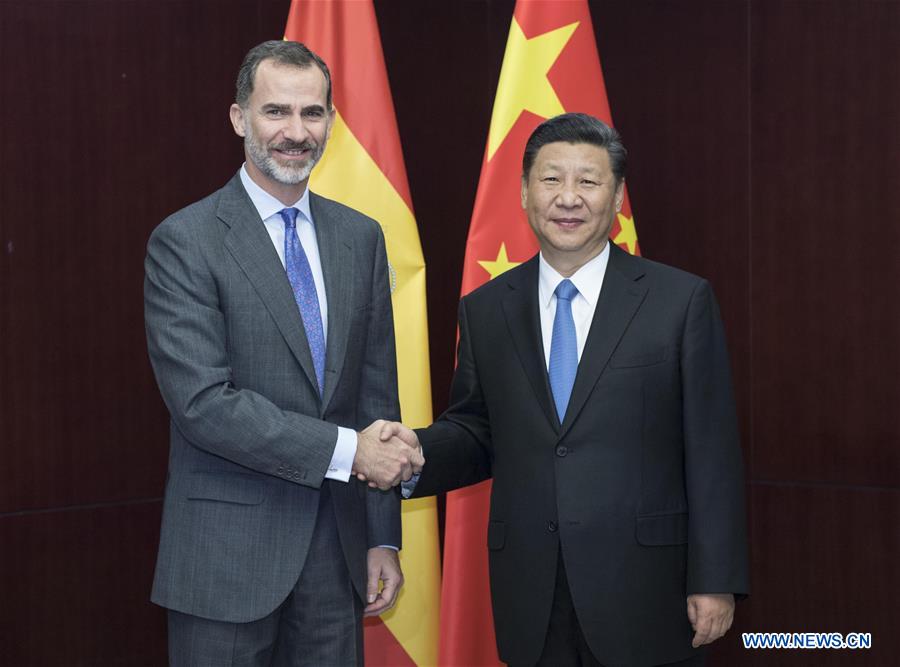 Chinese president meets with Spanish King in Kazakhstan