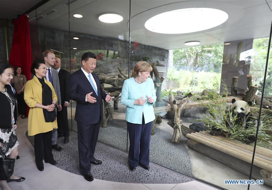 Xi, Merkel launch Panda garden in Berlin zoo
