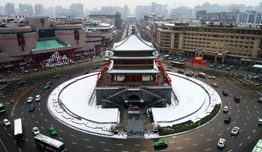 The scencery of snowfall across China