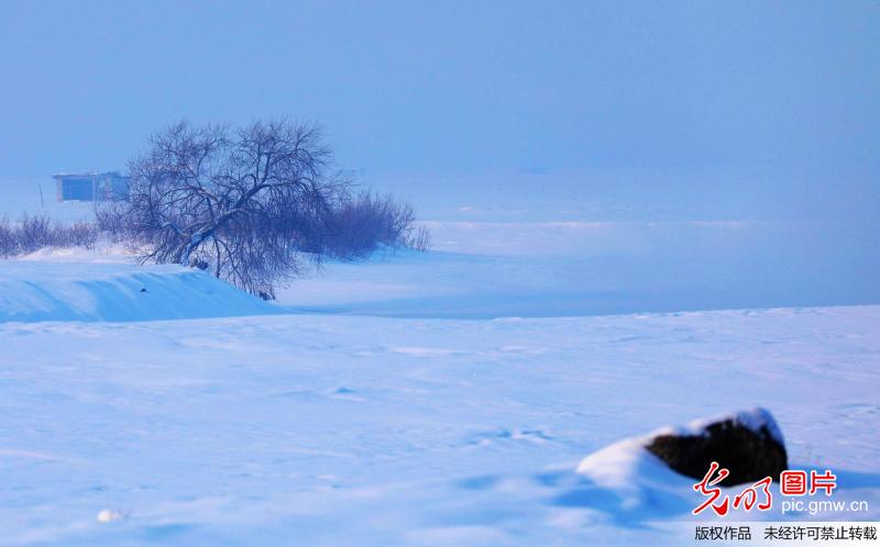 Amazing scenery of snow-covered Hulunbeier in N China