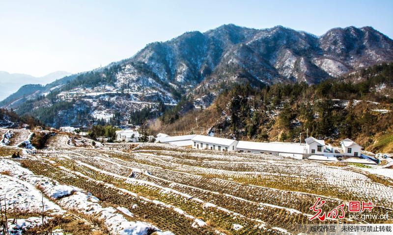 Picturesque scenery of snow-covered Zhuxi County in C China