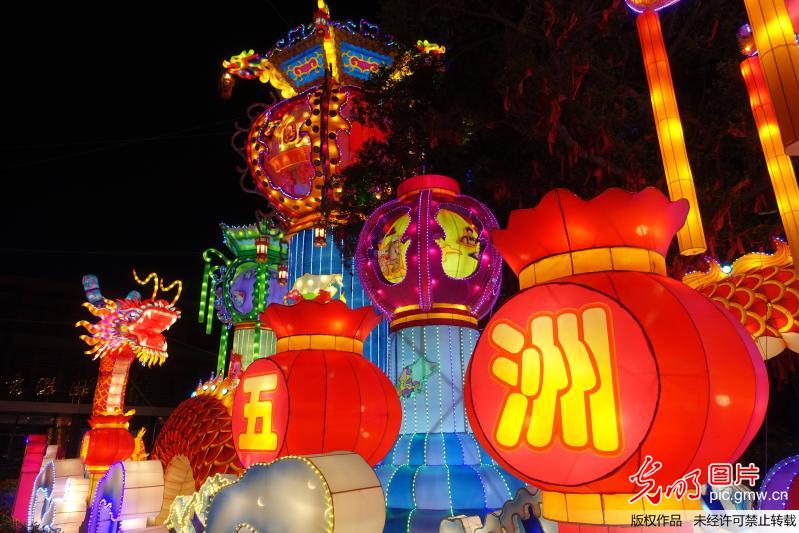 Scenery of lantern show in SE China’s Guangzhou
