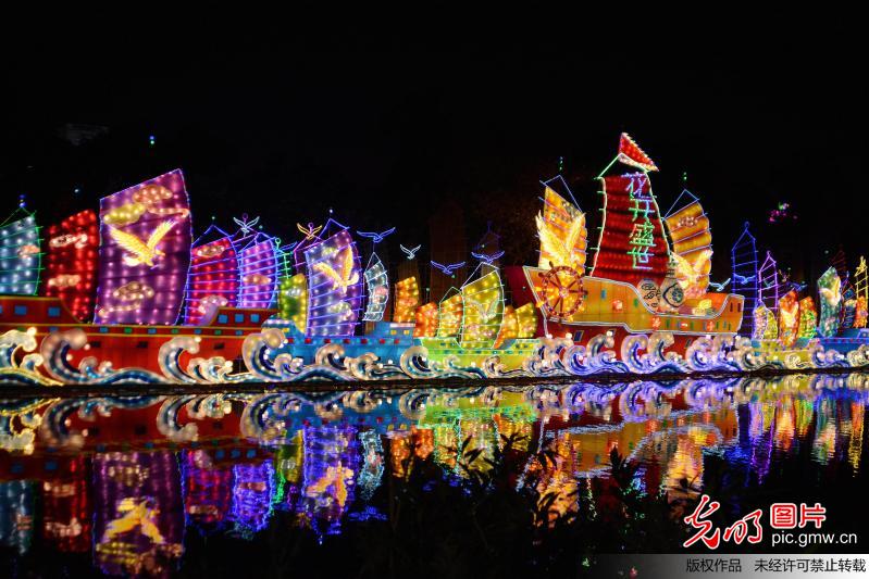 Scenery of lantern show in SE China’s Guangzhou