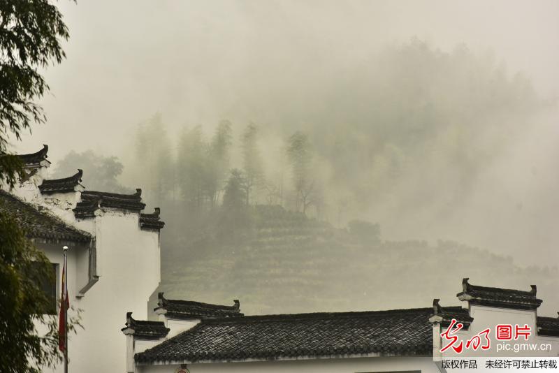 Picturesque scenery of village after rain in E China’s Anhui