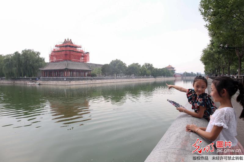 The Turret in Forbidden City under repair