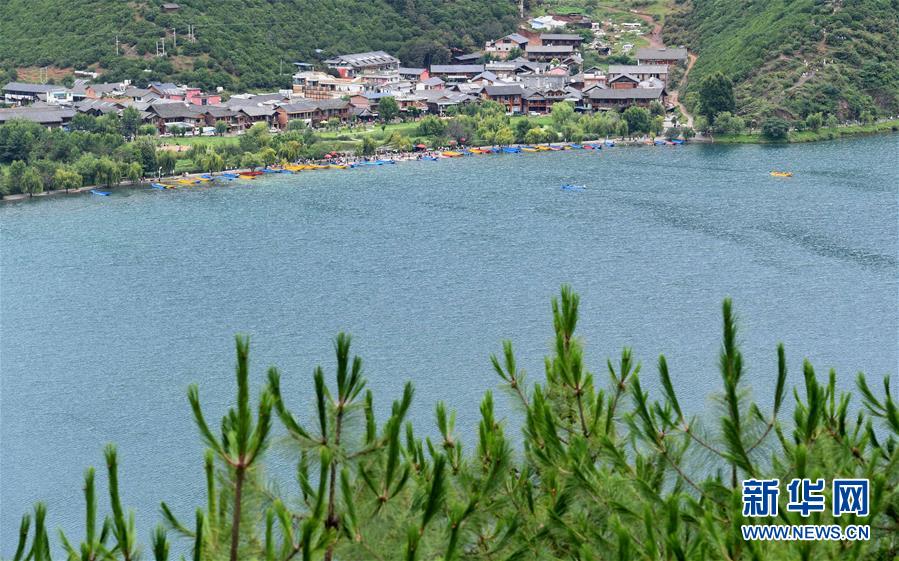 Wonderful summer scenery of Lugu Lake