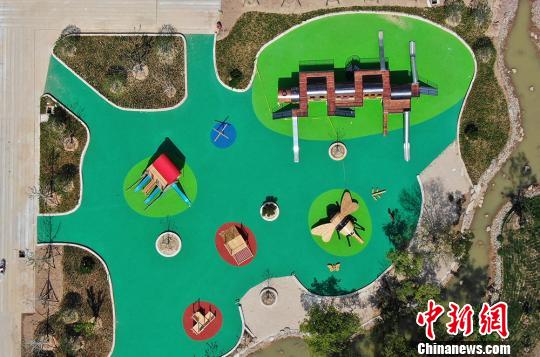 Aerial view of motorhome camp in E China’s Jiangsu