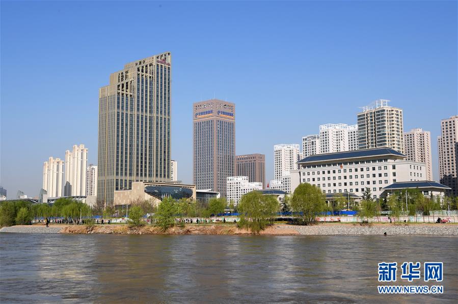 Scenery of Yellow River in Lanzhou, NW China