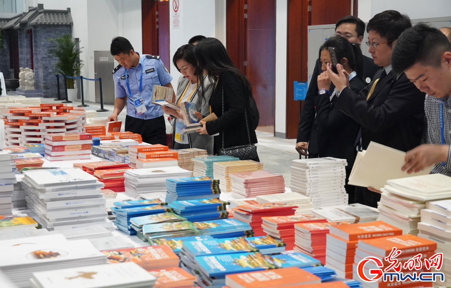 A glimpse of media center of the Conference on Dialogue of Asian Civilizations in Beijing
