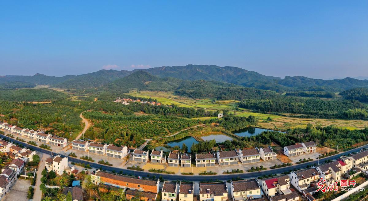 Aerial view of Xujia Village in Jinxi County, E China's Jiangxi