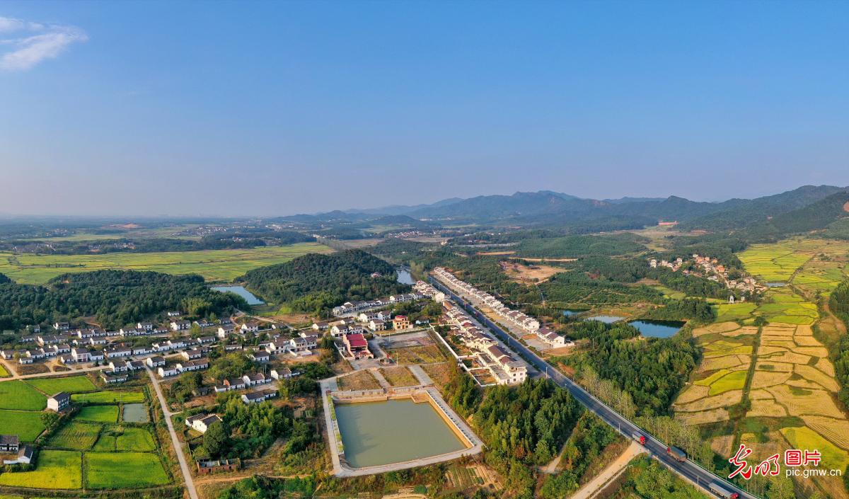 Aerial view of Xujia Village in Jinxi County, E China's Jiangxi