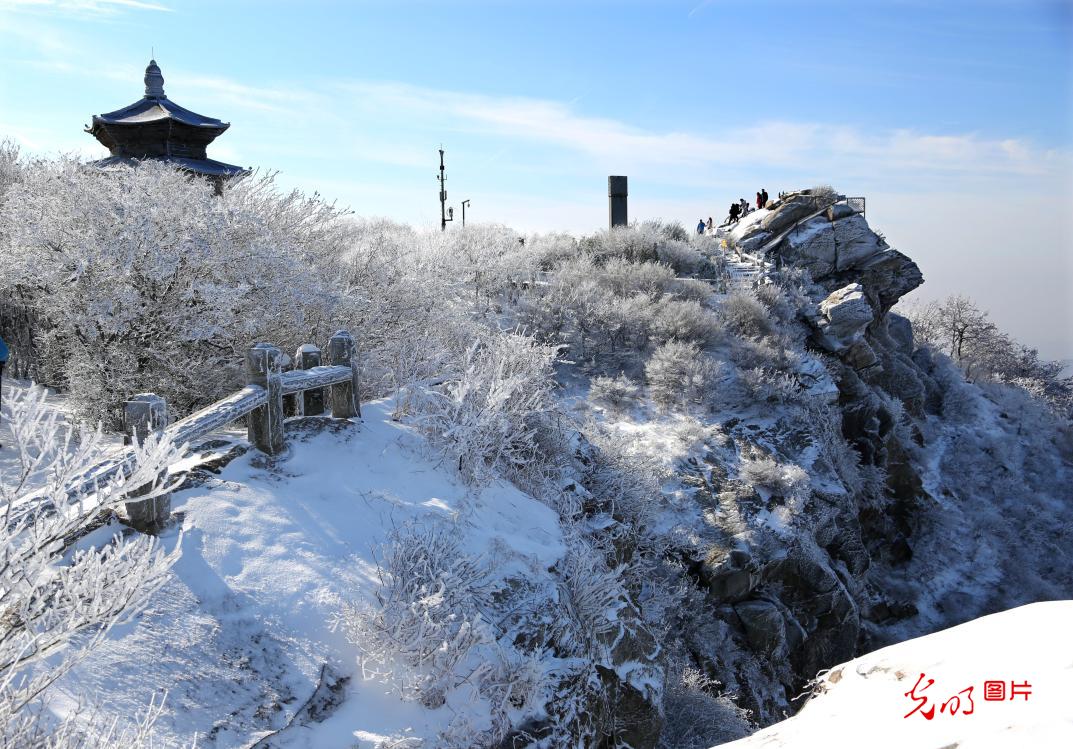 Snow scenery of Mount Huaguoshan, E China's Jiangsu