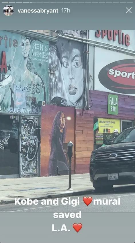 Murals of Kobe and Gigi untouched amid LA protests