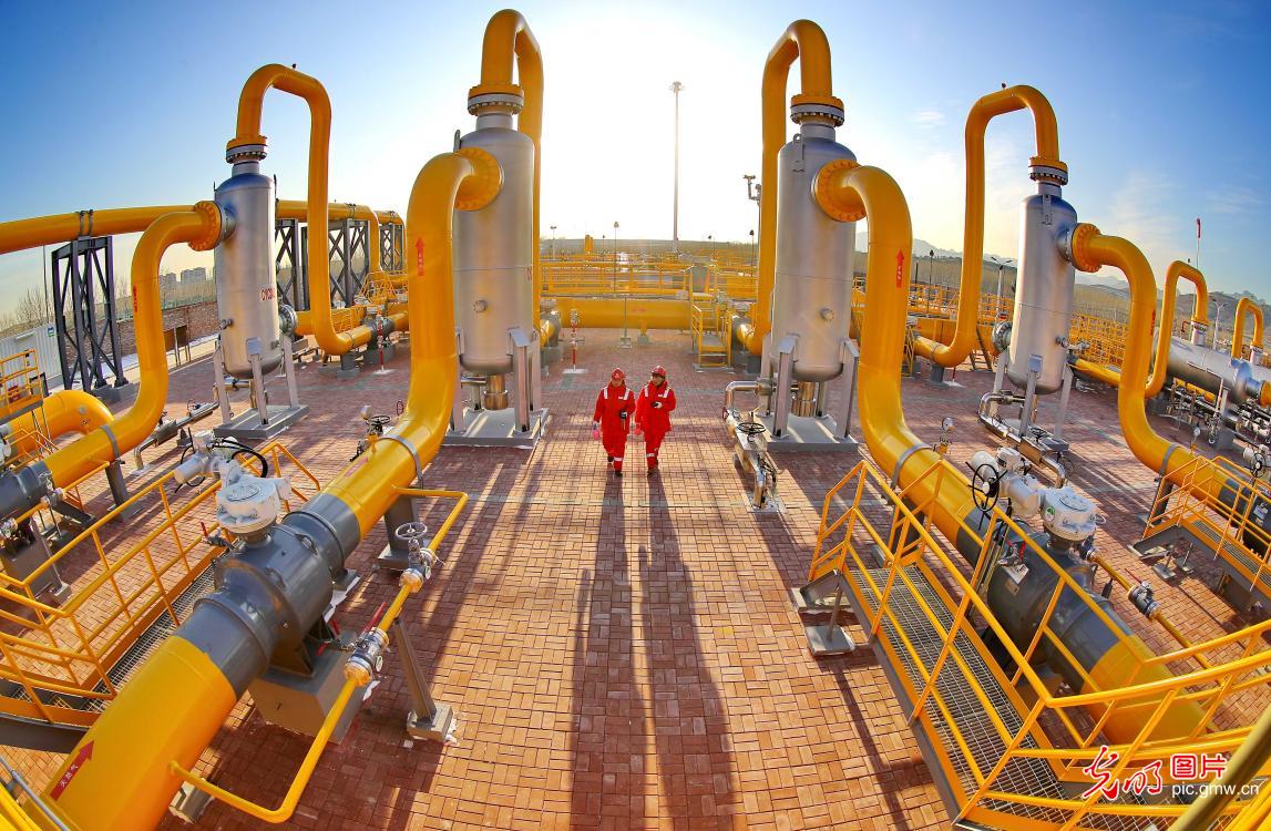 Pigging station for natural gas distribution of Sino-Russian East Line in N China's Hebei