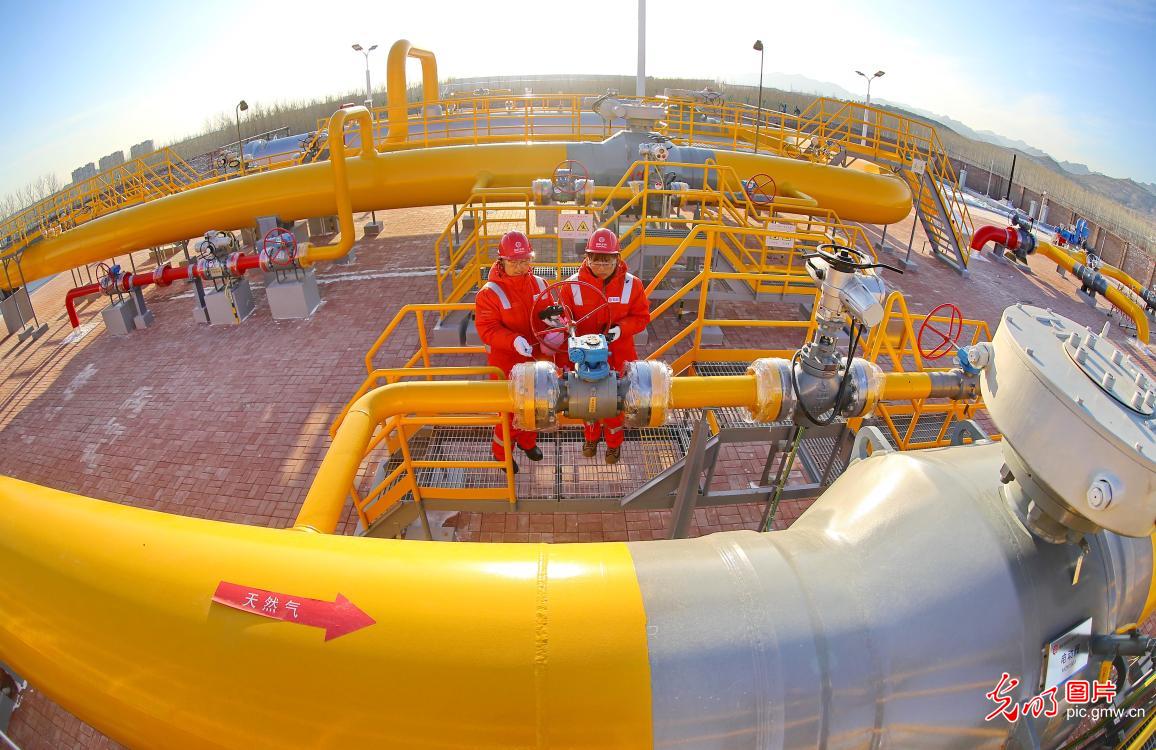 Pigging station for natural gas distribution of Sino-Russian East Line in N China's Hebei