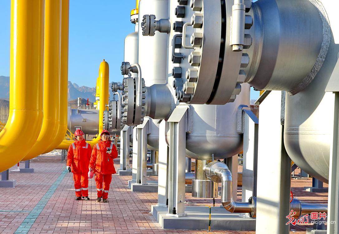 Pigging station for natural gas distribution of Sino-Russian East Line in N China's Hebei