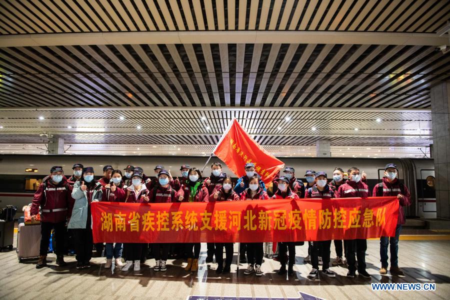 Medical team from Hunan leaves for Shijiazhuang to help fight against epidemic