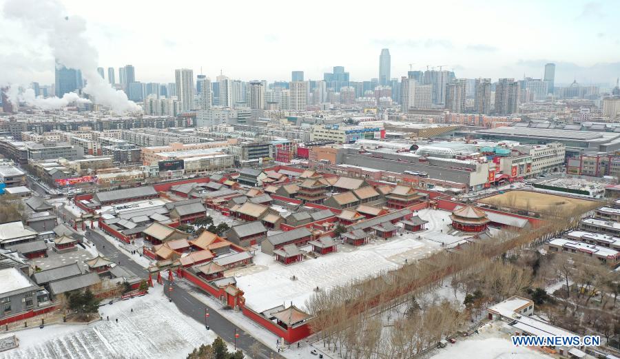 Snow scenery of Shenyang Imperial Palace in Liaoning