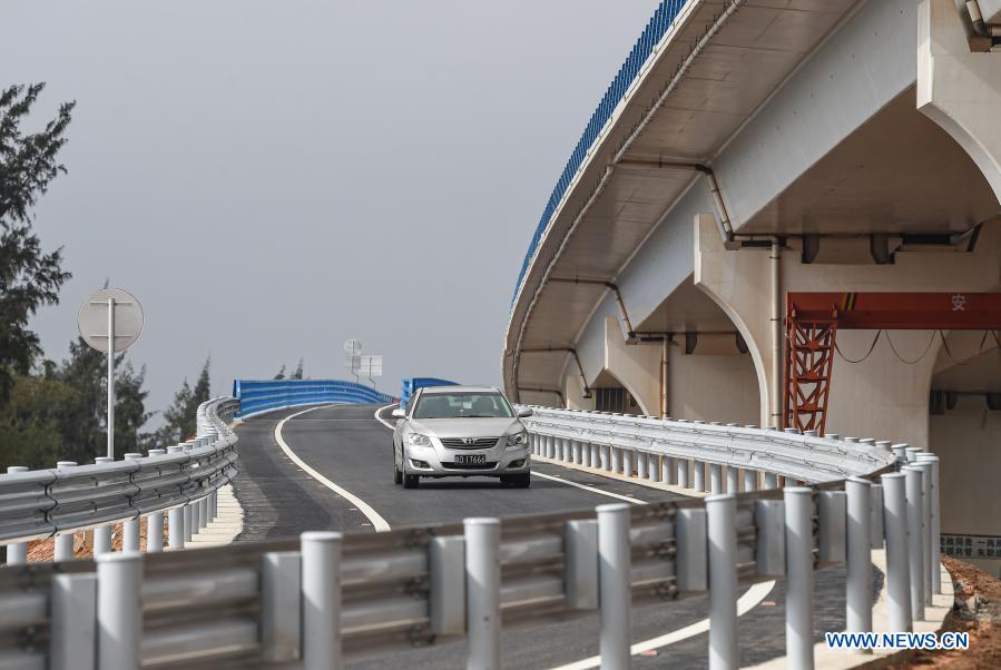 Haiwen Bridge-Beigang Island ramp bridge opens to traffic in Hainan